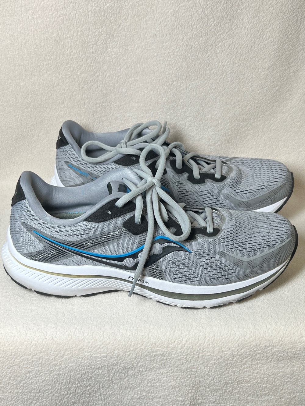 Saucony Omni 20 Running Shoes Alloy/Topaz Grey Men's Size 10 Sneakers